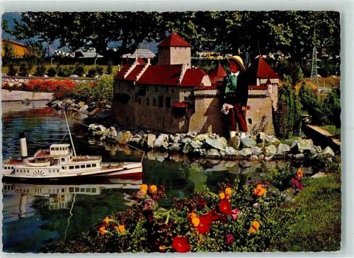 6815 Melide 1967 - Swissminiatur Melide-Lugano Schloss Chillon bei Montreux