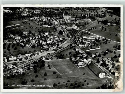 9602 Bazenheid 1955 Gebrauchsspuren Flugaufnahme Toggenburg