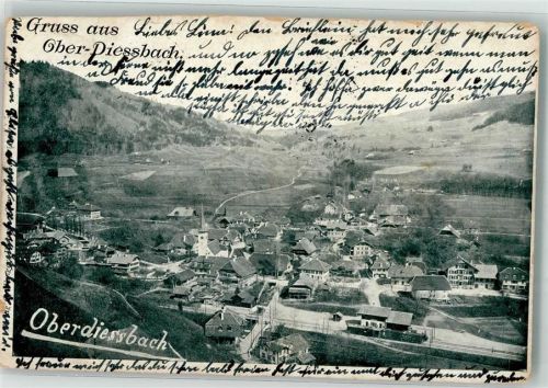 3672 Oberdiessbach 1902 Gebrauchsspuren Bahnpost Nr. 16