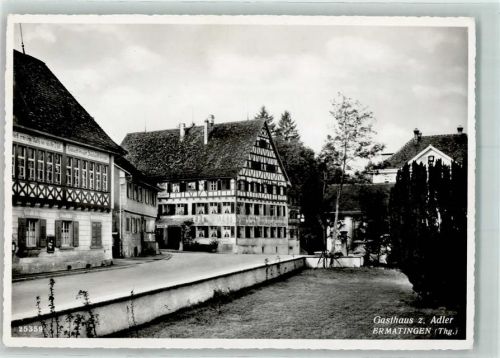 8272 Ermatingen Foto AK Gasthaus zum Adler Fachwerkhaus