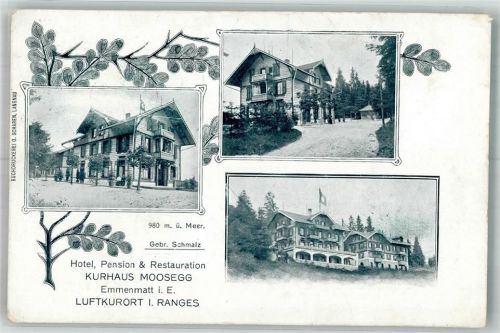3543 Emmenmatt 1903 Foto AK Hotel Pension Gasthaus Kurhaus Moosegg