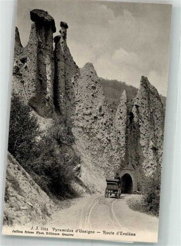 1983 Evolène Foto AK Pyramides d´Useigne