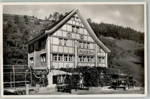 9405 Tobel AR Wienacht-Tobel 1940 Foto AK Auto Gasthaus Rebstock