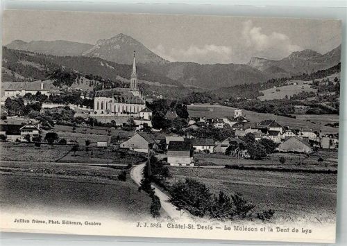 1618 Châtel-St-Denis Foto AK Kirche