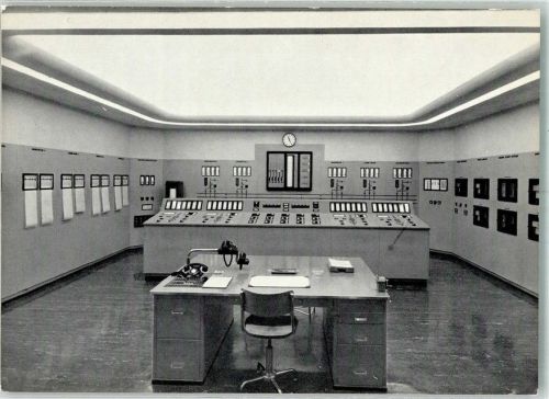 4127 Birsfelden Foto AK Rheinkraftwerk Kommandoraum
