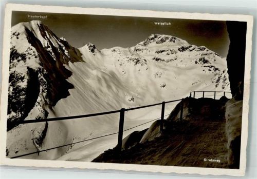 Strela Foto AK Verbindungsweg Weissfluh Pass Hauterkopf