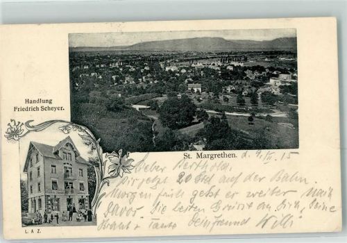 9430 St. Margrethen SG 1915 Gebrauchsspuren Handlung Friedrich Scheyer