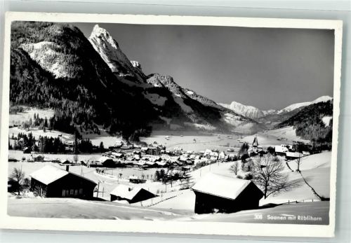 3792 Saanen Foto AK Rüblihorn Winter