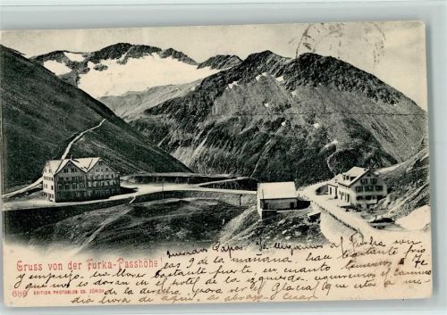 Furka 1902 - Gruss von der Furka-Passhöhe