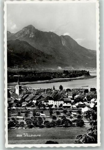 1844 Villeneuve VD Foto AK Feldpost Motorboo-Kp. 1