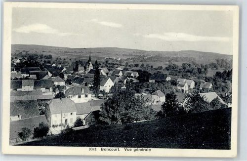 2926 Boncourt - Kirche, Ortsansicht