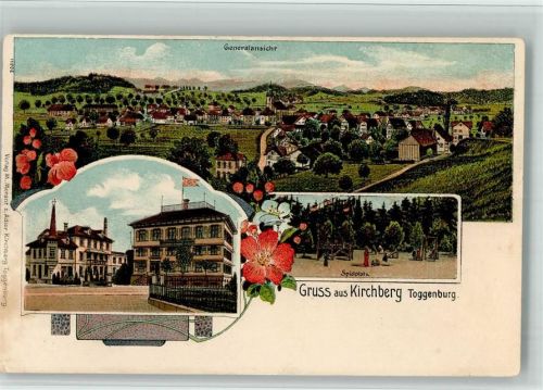 9533 Kirchberg SG BOAKC Lithographie Spielplatz