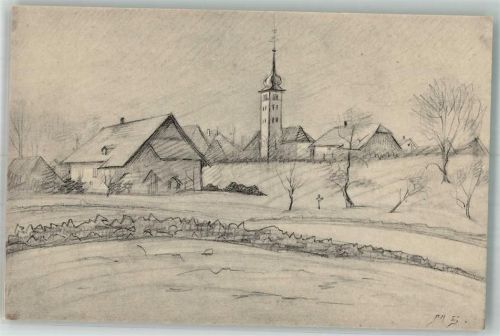 2545 Selzach AK handgemalt sign. Marie Stutz-Sesseli