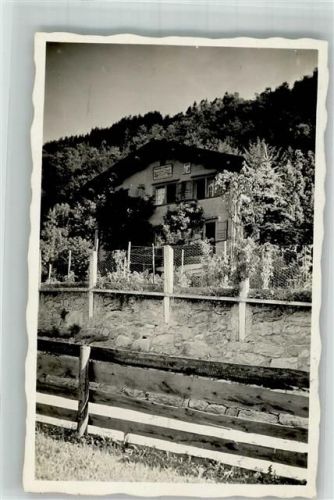 7242 Luzein 1930 Foto AK Pension Haus Metz