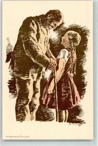 Flugpost Bundesfeier 1928 für das Alter sign. Ed. Renggli Bundesfeier Ganzsachen Schweiz Künstlerkarte