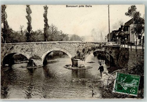 2926 Boncourt 1908 - Pres Delle Bahnlinie Eisenbahn