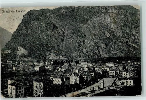 6710 Biasca 1919 Gebrauchsspuren Saluti di Biasca