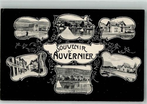 2012 Auvernier 1907 Foto AK Bahnhof Geschäft Straße