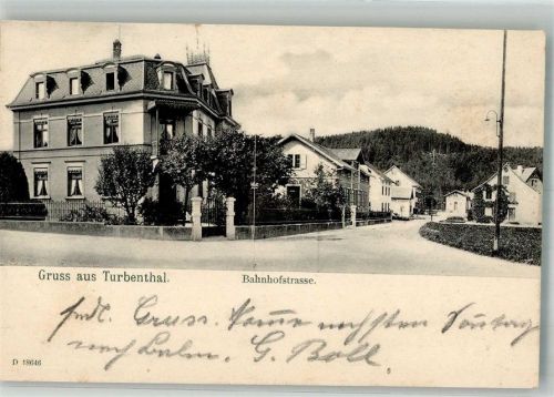 8488 Turbenthal 1907 Foto AK Bahnhofstrasse
