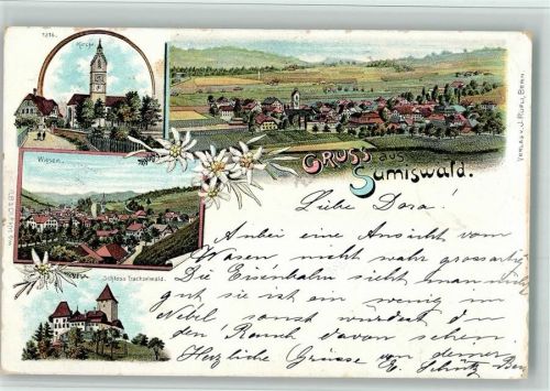 3454 Sumiswald 1897 BOAKC Wasen Lithographie