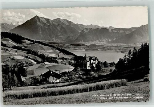 3624 Goldiwil Thun Foto AK Hotel Jungfrau Niesen