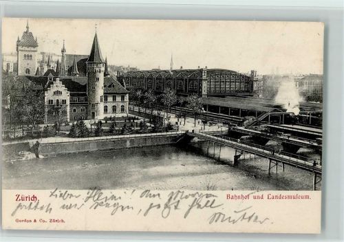 8000 Zürich 1902 - Bahnhof und Landesmuseum