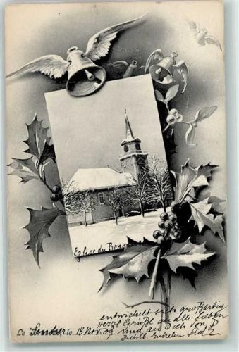 1348 Le Brassus 1909 - Zierkarte Glocken mit Flügeln