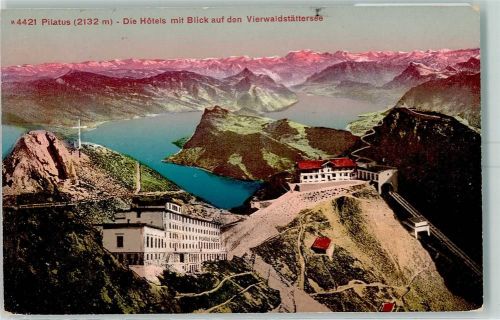6010 Kriens 1912 - Pilatus Die Hotels mit Blick auf den Vierwaldstättersee