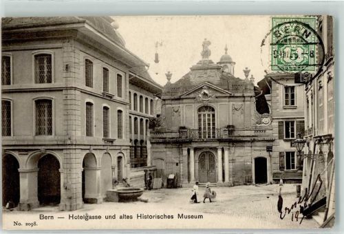 3000 Bern Berne 1906 - Hotelgasse altes historisches Museum