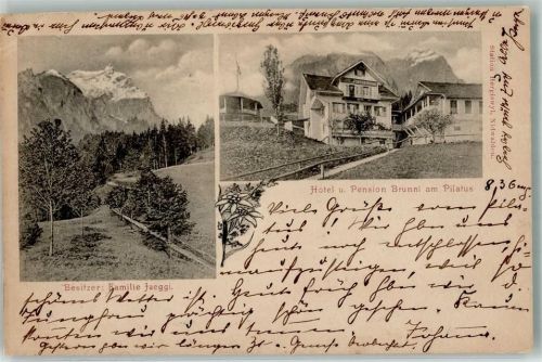 6052 Hergiswil NW Gebrauchsspuren Hotel Pension Brunni am Pilatus