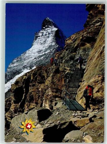Hörnlihütte - Aufstieg Bergsteiger Matterhorn Mt. Cervin