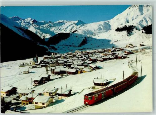 7188 Sedrun - gegen Rueras und das Skigebiet von Milez und den Piz Badus