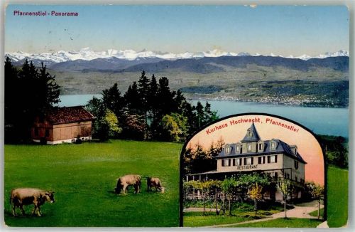 Pfannenstiel 1923 Gebrauchsspuren Hotel Gasthaus Kurhaus Hochwacht