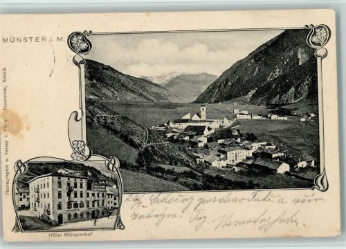 7537 Müstair Münster 1909 - Hotel Münsterhof