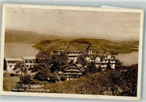 6363 Fürigen 1932 Foto AK Hotel Fürigen Vierwaldstädter See