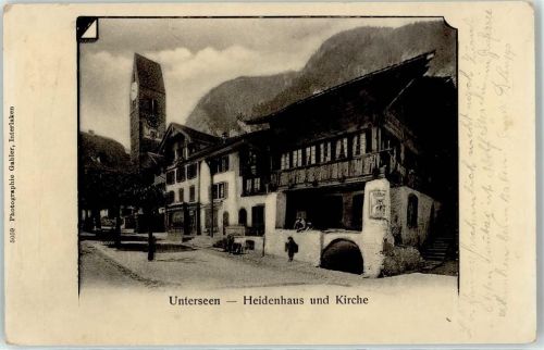 3800 Unterseen 1906 - Heidenhaus Kirche