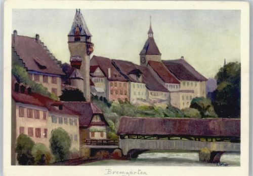 5620 Bremgarten AG - Ortsansicht mit Brücke