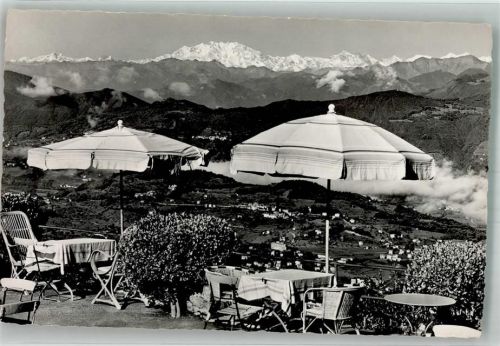 Monte Bré Foto AK Gasthaus Kulm -Terrazza