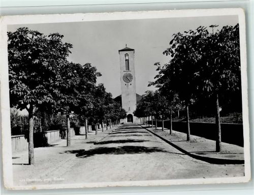 8953 Dietikon 1939 Foto AK Partie bei der Kirche AK