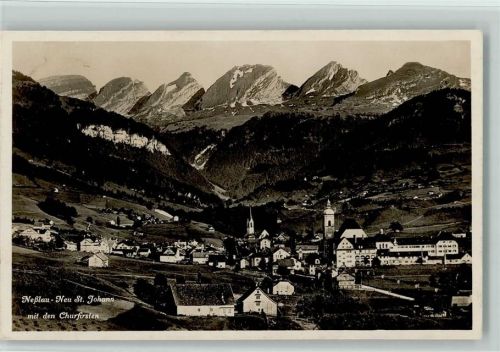 9652 Neu St. Johann - Nesslau mit den Churfirsten Feldpost Schützen-Bat. 6