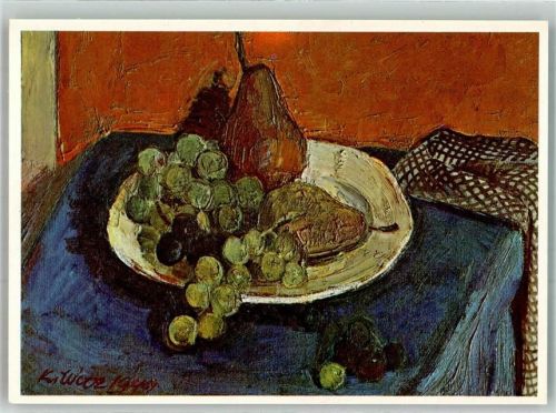 sign. Wirz Karl Früchte Stillleben Pro Infirmis Schweiz Künstlerkarte