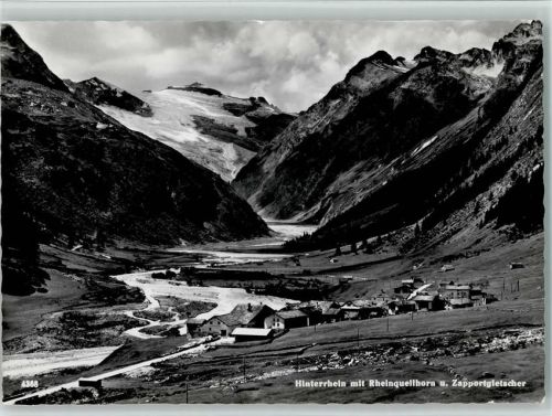7438 Hinterrhein - Hinterrhein mit Rheinquellhorn und Zapportgletscher