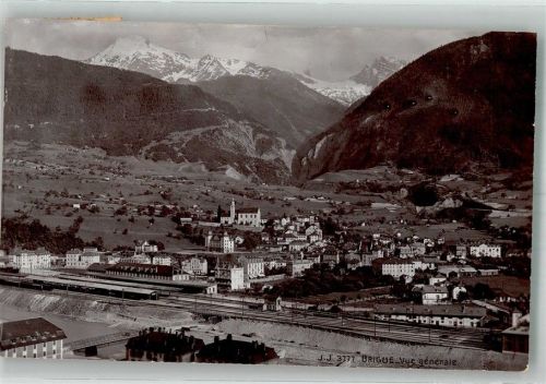 3900 Brig 1927 Foto AK Bahnhof