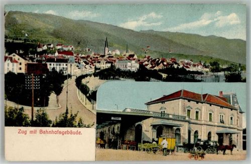 6300 Zug Zugo 1916 Foto AK Bahnhof Kriegsgefangenen-Post