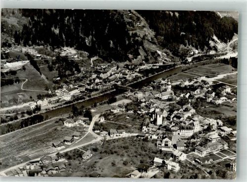 7130 Ilanz 1964 Foto AK Fliegeraufnahme