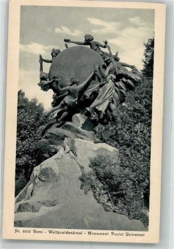 3000 Bern Berne Foto AK Weltpost- Denkmal Feldpost Schweiz