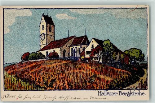 8215 Hallau Künstlerkarte Bergkirche St. Moritz