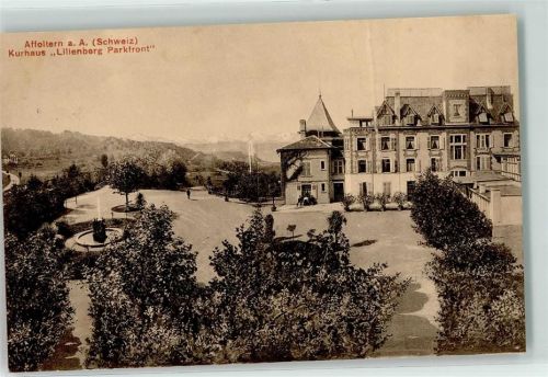 8910 Affoltern am Albis 1911 Gebrauchsspuren Kurhaus Lilienberg Parkfront