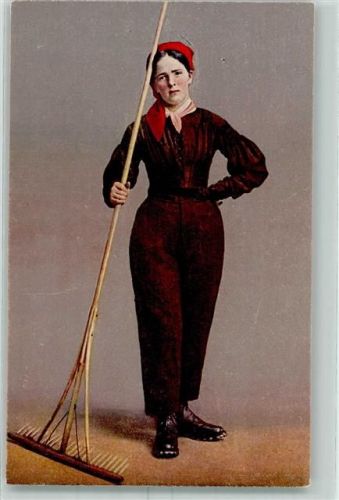 1873 Val-d'Illiez - Walliser Bauernfrau mit Rechen