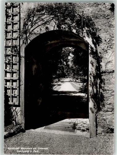 8265 Mammern 1956 Foto AK Kuranstalt Durchgang zum Park